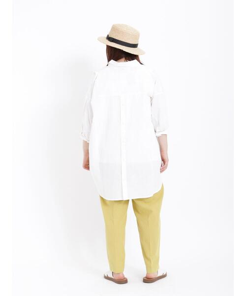 Samansa Mos2（サマンサ モスモス）の「【接触冷感・抗菌防臭】センタープレスタックパンツ（その他パンツ・レディース・ブルー/ブラック/ベージュ/イエロー・F）」の15枚目の写真