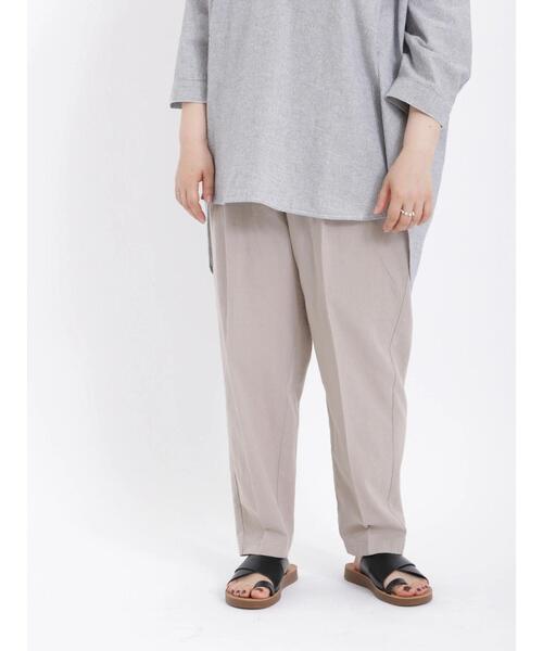 Samansa Mos2（サマンサ モスモス）の「【接触冷感・抗菌防臭】センタープレスタックパンツ（その他パンツ・レディース・ブルー/ブラック/ベージュ/イエロー・F）」の16枚目の写真