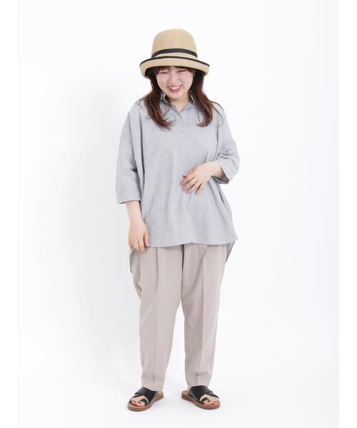 Samansa Mos2（サマンサ モスモス）の「【接触冷感・抗菌防臭】センタープレスタックパンツ（その他パンツ・レディース・ブルー/ブラック/ベージュ/イエロー・F）」の17枚目の写真