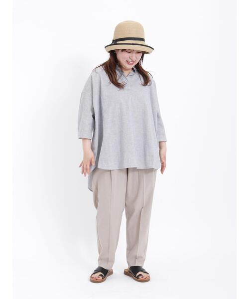 Samansa Mos2（サマンサ モスモス）の「【接触冷感・抗菌防臭】センタープレスタックパンツ（その他パンツ・レディース・ブルー/ブラック/ベージュ/イエロー・F）」の18枚目の写真