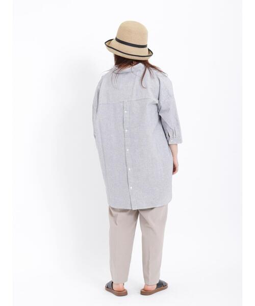 Samansa Mos2（サマンサ モスモス）の「【接触冷感・抗菌防臭】センタープレスタックパンツ（その他パンツ・レディース・ブルー/ブラック/ベージュ/イエロー・F）」の19枚目の写真