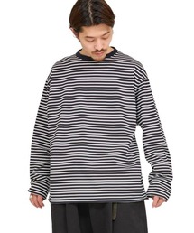 marka | marka / マーカ：CREW NECK TEE L/S - organic cotton knit border -：M23C-05CS02C[COR](Tシャツ/カットソー)