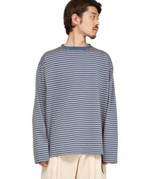 marka | marka / マーカ：CREW NECK TEE L/S - organic cotton knit border -：M23C-05CS02C[COR](Tシャツ/カットソー)