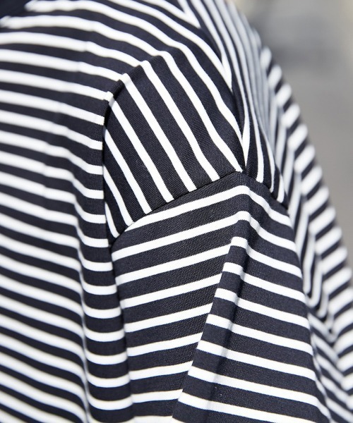 marka（マーカ）の「marka / マーカ：CREW NECK TEE L/S - organic cotton knit border -：M23C-05CS02C[COR]（Tシャツ/カットソー・メンズ・ブルーグレー/ブラウン/ネイビー・1/2/3）」の20枚目の写真