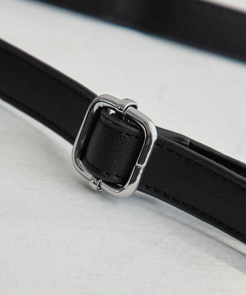 EMMA CLOTHES（エマクローズ）の「スクウェアフラップミニショルダーバッグ EMMA CLOTHES（ショルダーバッグ・メンズ・ブラック/アイボリー/ダークブラウン・FREE）」の18枚目の写真