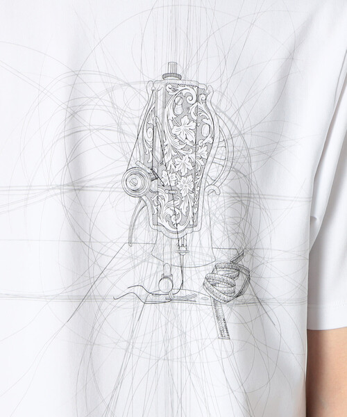 COMME CA ISM（コムサイズム）の「京源 プリントＴシャツ「鼓動」（Tシャツ/カットソー・メンズ・ホワイト/ブラック・SMALL/MEDIUM/LARGE/X-LARGE）」の6枚目の写真