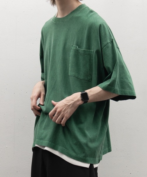 EDDEN ELLEN（エデンエレン）の「【EDDEN ELLEN】vintage wash pigment Tee / ヴィンテージウォッシュピグメントTシャツ（Tシャツ/カットソー・メンズ・パープル/ホワイト/グリーン/チャコールグレー・SMALL/MEDIUM/LARGE）」の3枚目の写真