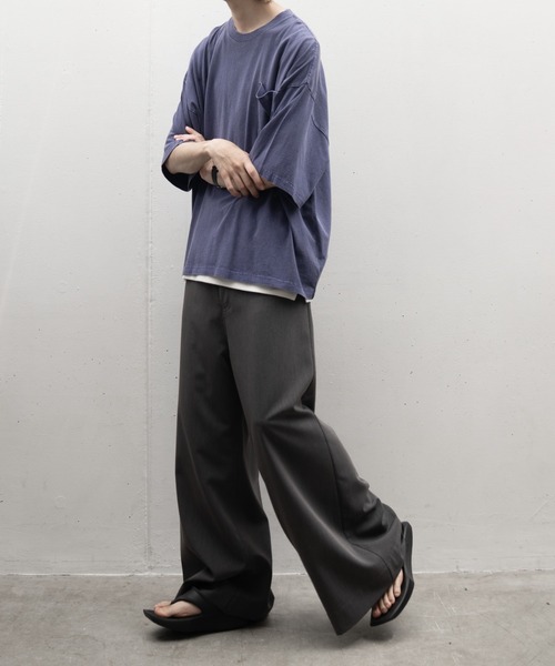 EDDEN ELLEN（エデンエレン）の「【EDDEN ELLEN】vintage wash pigment Tee / ヴィンテージウォッシュピグメントTシャツ（Tシャツ/カットソー・メンズ・パープル/ホワイト/グリーン/チャコールグレー・SMALL/MEDIUM/LARGE）」の7枚目の写真