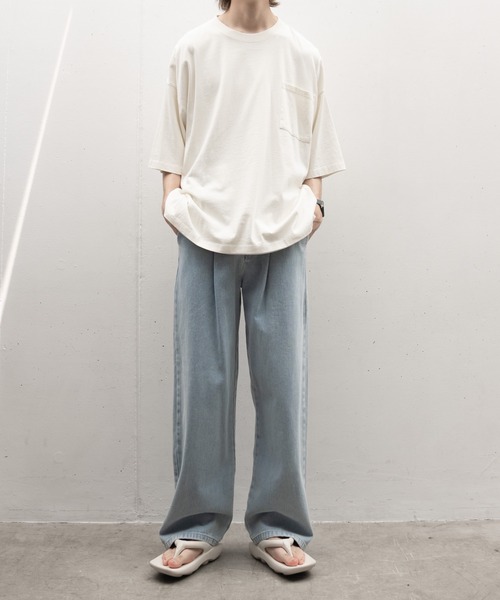 EDDEN ELLEN（エデンエレン）の「【EDDEN ELLEN】vintage wash pigment Tee / ヴィンテージウォッシュピグメントTシャツ（Tシャツ/カットソー・メンズ・パープル/ホワイト/グリーン/チャコールグレー・SMALL/MEDIUM/LARGE）」の12枚目の写真