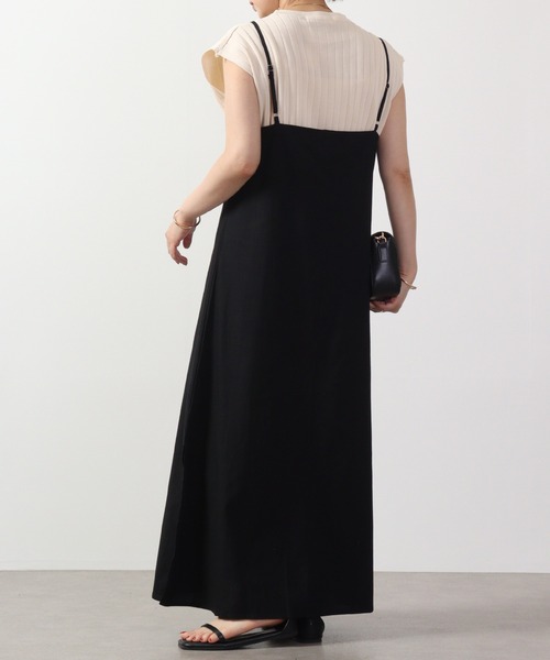 &soiree(アンドソワレ)の「&soiree スリットキャミワンピース(ワンピース・レディース・ブラック/カーキ・F)」の12枚目の写真