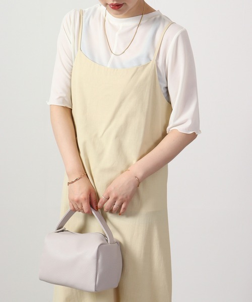 &soiree(アンドソワレ)の「&soiree スリットキャミワンピース(ワンピース・レディース・ブラック/カーキ・F)」の7枚目の写真
