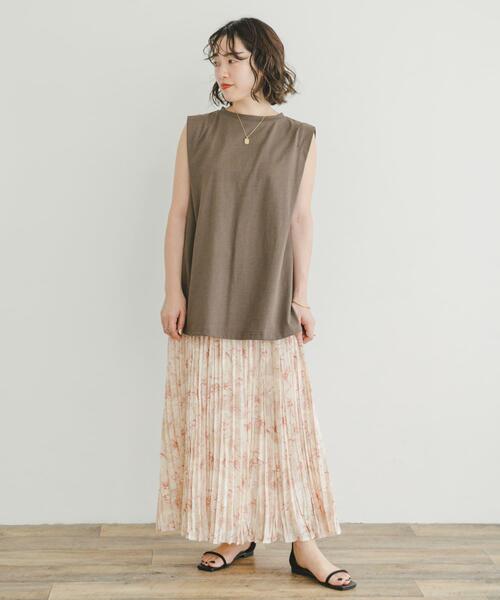 ITEMS URBANRESEARCH（アイテムズ アーバンリサーチ）の「フラワープリントプリーツスカート（スカート・レディース・オフホワイト/ブラック/ベージュ・FREE）」の10枚目の写真