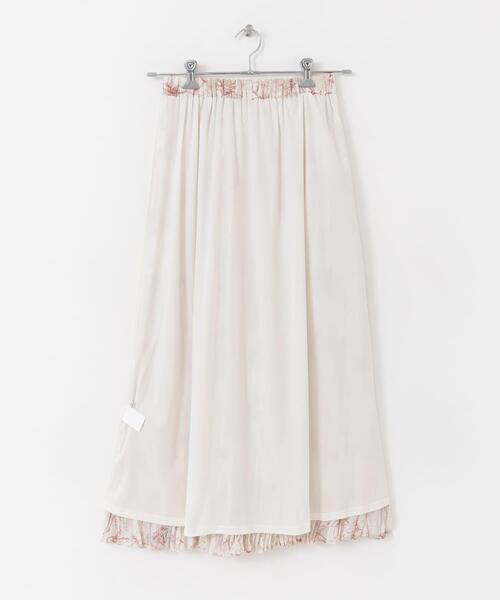 ITEMS URBANRESEARCH（アイテムズ アーバンリサーチ）の「フラワープリントプリーツスカート（スカート・レディース・オフホワイト/ブラック/ベージュ・FREE）」の5枚目の写真