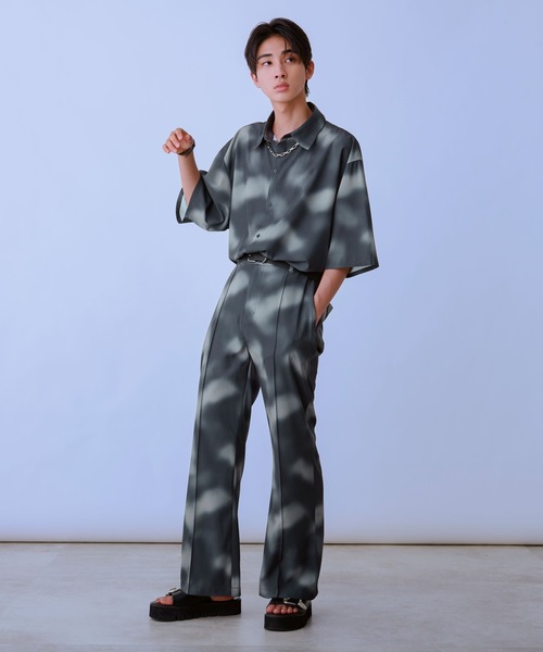 Ellno Loset（エルノロゼット）の「美脚ブラーフレアパンツ/セットアップ対応（その他パンツ・メンズ・グレー/ブラック/ブルーグレー・SMALL/MEDIUM/LARGE）」の6枚目の写真