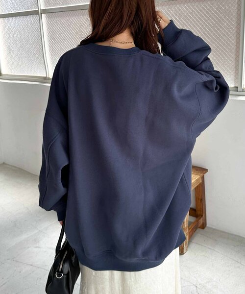 DISCOAT（ディスコート）の「【WEB限定】MAULEONカレッジロゴスウェット（Tシャツ/カットソー・レディース・オフホワイト/ライトベージュ/ネイビー・FREE）」の19枚目の写真