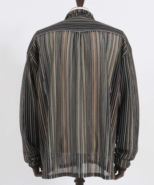 CAMBIO（カンビオ）の「ms5371- Openwork Long Sleeve Shirts シャツ（シャツ/ブラウス・メンズ・グレー/カーキ・M/L）」の17枚目の写真
