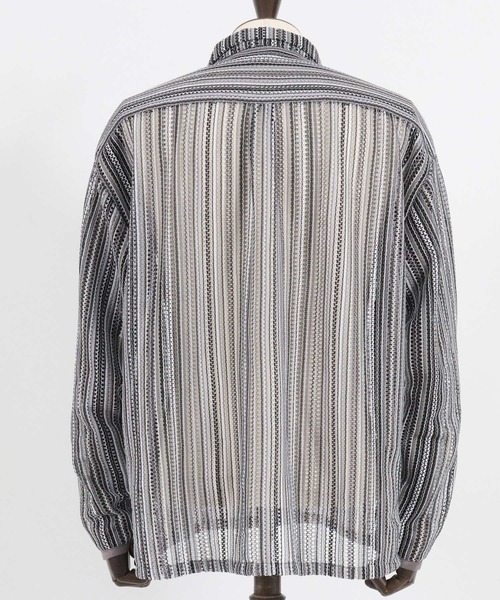 CAMBIO（カンビオ）の「ms5371- Openwork Long Sleeve Shirts シャツ（シャツ/ブラウス・メンズ・グレー/カーキ・M/L）」の19枚目の写真