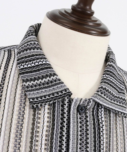 CAMBIO（カンビオ）の「ms5371- Openwork Long Sleeve Shirts シャツ（シャツ/ブラウス・メンズ・グレー/カーキ・M/L）」の20枚目の写真