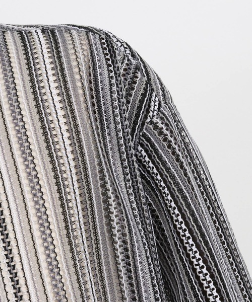 CAMBIO（カンビオ）の「ms5371- Openwork Long Sleeve Shirts シャツ（シャツ/ブラウス・メンズ・グレー/カーキ・M/L）」の21枚目の写真