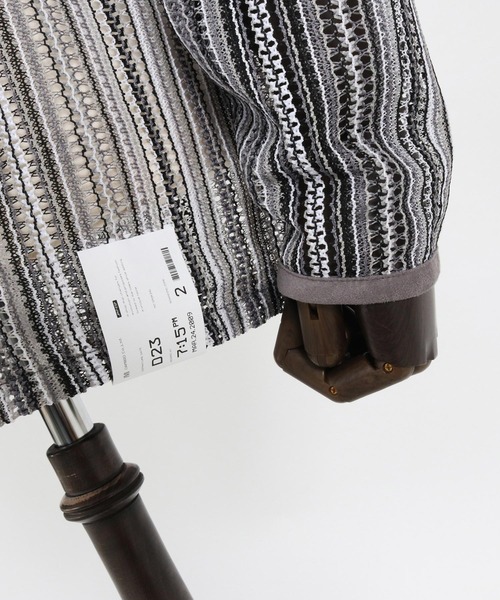CAMBIO（カンビオ）の「ms5371- Openwork Long Sleeve Shirts シャツ（シャツ/ブラウス・メンズ・グレー/カーキ・M/L）」の22枚目の写真