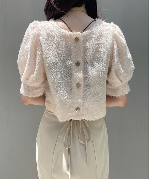 NOMAE（ノーマエ）の「クロスストラップパット付ショートキャミ（キャミソール・レディース・グリーン/ダークブラウン/アイボリー/ブラック・FREE）」の15枚目の写真