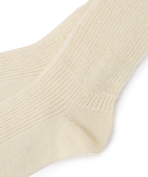 ADAM ET ROPE'（アダムエロペ）の「バルキーニーハイソックス（ソックス/靴下・レディース・オフホワイト/オリーブ・FREE）」の11枚目の写真