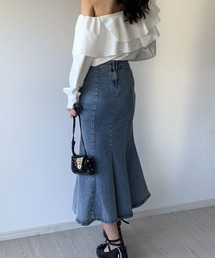 【韓国コーデに!】デニムマーメイドスカート