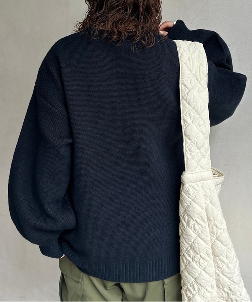 CPCM（シーピーシーエム）の「お花ジャガードBIGニット（ニット/セーター・レディース・アイボリー/ライム/ブラック/ネイビー/ホワイト系その他/イエロー系その他/グレー・FREE）」の13枚目の写真