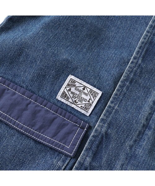 BREEZE（ブリーズ）の「【合体シリーズ】デニム刺繍マウンテンパーカー（マウンテンパーカー・キッズ・インディゴブルー・90/120/110/150/130/100/140）」の4枚目の写真