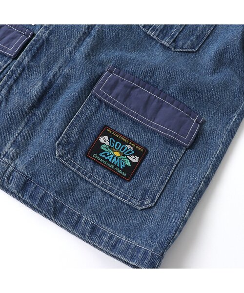 BREEZE（ブリーズ）の「【合体シリーズ】デニム刺繍マウンテンパーカー（マウンテンパーカー・キッズ・インディゴブルー・90/120/110/150/130/100/140）」の5枚目の写真