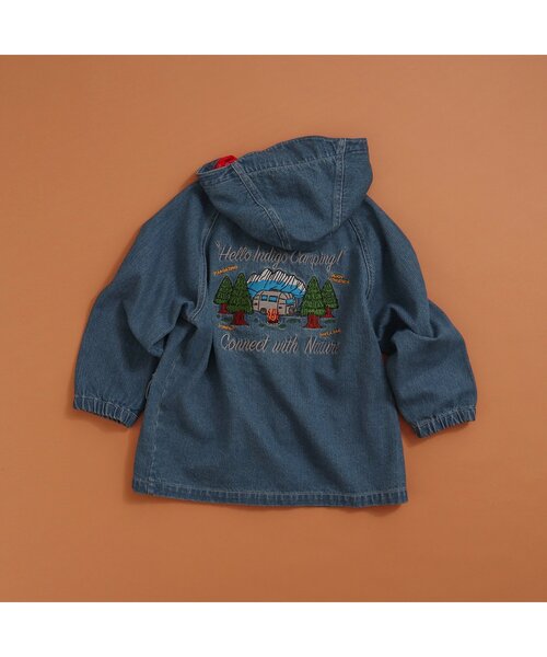 BREEZE（ブリーズ）の「【合体シリーズ】デニム刺繍マウンテンパーカー（マウンテンパーカー・キッズ・インディゴブルー・90/120/110/150/130/100/140）」の20枚目の写真