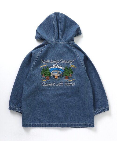 BREEZE（ブリーズ）の「【合体シリーズ】デニム刺繍マウンテンパーカー（マウンテンパーカー・キッズ・インディゴブルー・90/120/110/150/130/100/140）」の21枚目の写真