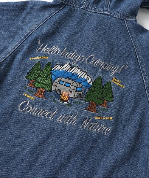 BREEZE（ブリーズ）の「【合体シリーズ】デニム刺繍マウンテンパーカー（マウンテンパーカー・キッズ・インディゴブルー・90/120/110/150/130/100/140）」の14枚目の写真