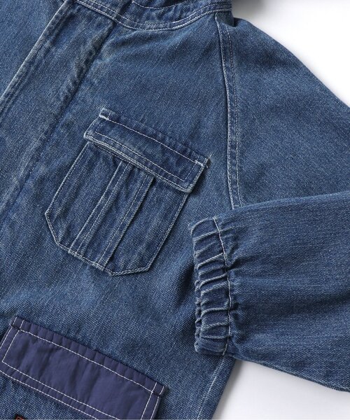 BREEZE（ブリーズ）の「【合体シリーズ】デニム刺繍マウンテンパーカー（マウンテンパーカー・キッズ・インディゴブルー・90/120/110/150/130/100/140）」の19枚目の写真