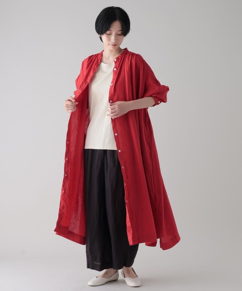 studio CLIP(スタディオクリップ)の「《natural by clip》リネンピースダイタックパンツ(その他パンツ・レディース・グレー/レッド/ブラウン・FREE)」の14枚目の写真