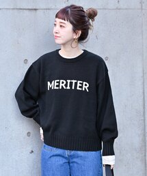 B.C STOCK | ロゴインターシャプルオーバー(ニット/セーター)