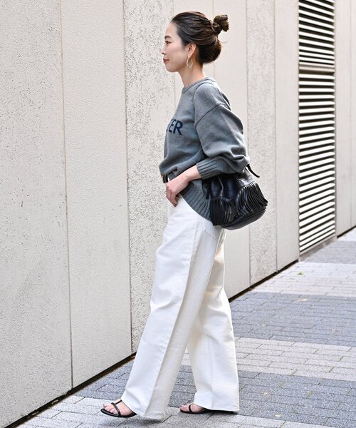 B.C STOCK(ベーセーストック)の「ロゴインターシャプルオーバー(ニット/セーター・レディース・グリーン/チャコールグレー/ブラック・FREE)」の20枚目の写真