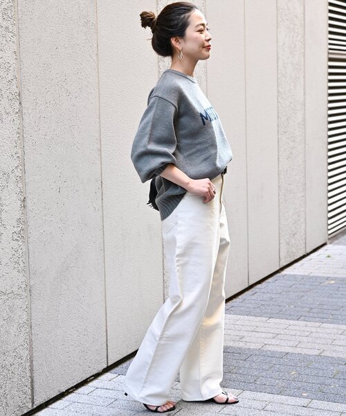 B.C STOCK(ベーセーストック)の「ロゴインターシャプルオーバー(ニット/セーター・レディース・グリーン/チャコールグレー/ブラック・FREE)」の21枚目の写真