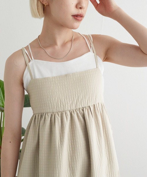 w closet（ダブルクローゼット）の「バックリボンギャザーキャミ