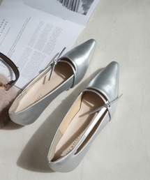 AmiAmi（アミアミ）の「サイドリボンローヒールパンプス/ポインテッドトゥ3センチヒール（パンプス）」