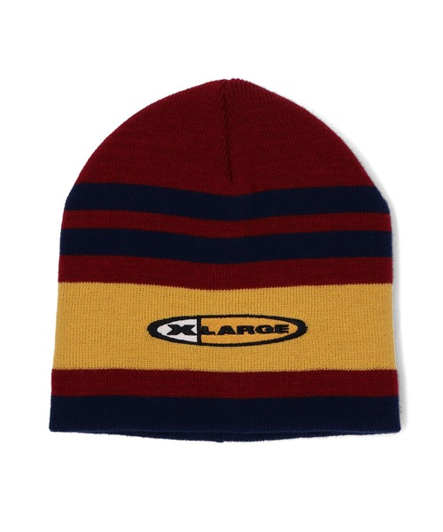 XLARGE（エクストララージ）の「LINED SINGLE BEANIE（ニットキャップ/ビーニー・メンズ・ブラック/バーガンディー・ONE SIZE）」の2枚目の写真