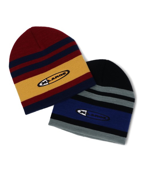 XLARGE（エクストララージ）の「LINED SINGLE BEANIE（ニットキャップ/ビーニー・メンズ・ブラック/バーガンディー・ONE SIZE）」の3枚目の写真