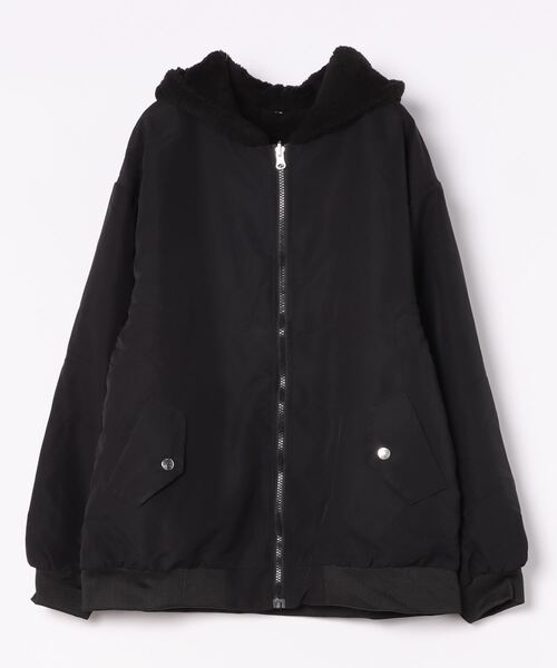 Burner（バーナー）の「【OKUOKU　0909】 ブルゾン リバーシブル oku-outer-696857244818-56 U（MA-1・レディース・ブラック/オフホワイト・M/L）」の7枚目の写真