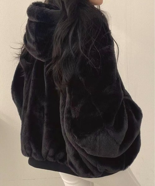 Burner（バーナー）の「【OKUOKU　0909】 ブルゾン リバーシブル oku-outer-696857244818-56 U（MA-1・レディース・ブラック/オフホワイト・M/L）」の6枚目の写真