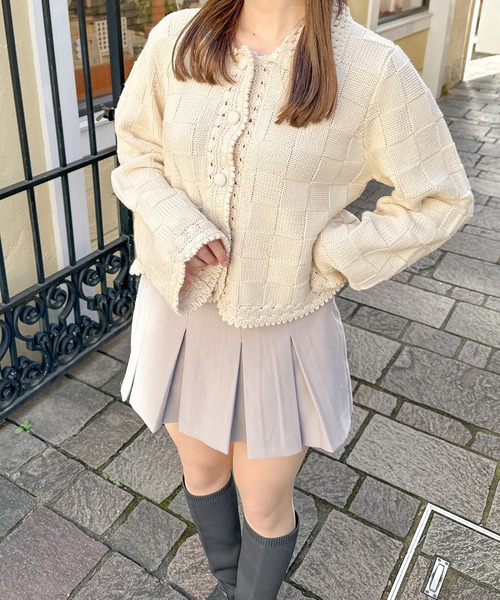 Ambre Neige(アンブルネージュ)の「ブロックニットジャケット/【WEB/EC限定商品】(その他アウター・レディース・ブラック/アイボリー/ベビーピンク・FREE)」の20枚目の写真