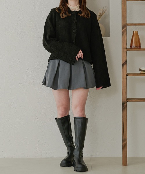 Ambre Neige(アンブルネージュ)の「ブロックニットジャケット/【WEB/EC限定商品】(その他アウター・レディース・ブラック/アイボリー/ベビーピンク・FREE)」の16枚目の写真