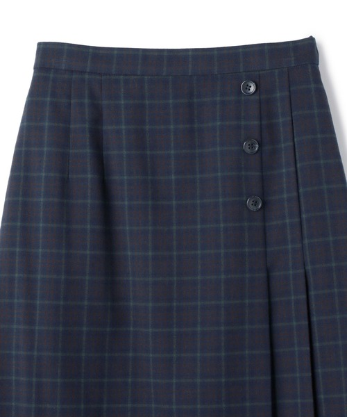 DECOY SINCE 1981（デコイシンスイチキュウハチイチ）の「ラップ風スカート（スカート・レディース・ブラウン/ネイビー/ブルー・70/64/67）」の7枚目の写真