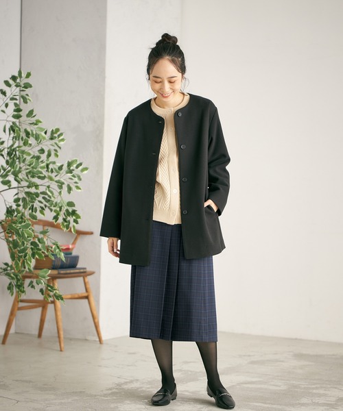 DECOY SINCE 1981（デコイシンスイチキュウハチイチ）の「ラップ風スカート（スカート・レディース・ブラウン/ネイビー/ブルー・70/64/67）」の12枚目の写真