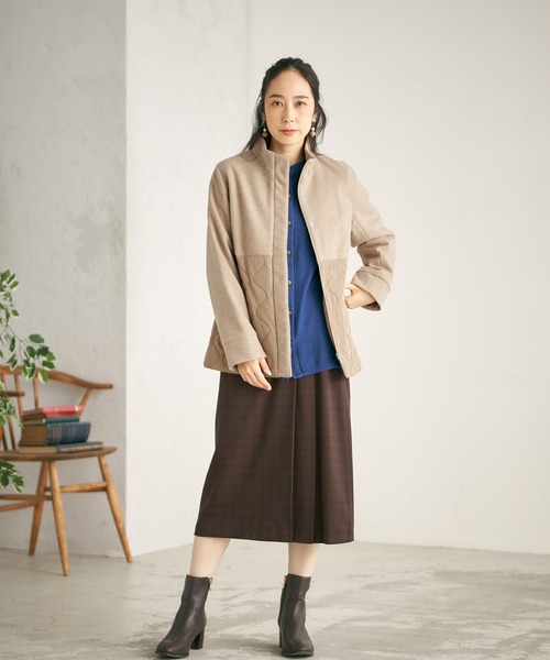 DECOY SINCE 1981（デコイシンスイチキュウハチイチ）の「ラップ風スカート（スカート・レディース・ブラウン/ネイビー/ブルー・70/64/67）」の14枚目の写真