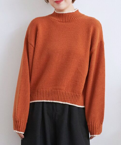 RETRO GIRL（レトロガール）の「バイカラーニットPO（ニット/セーター・レディース・ホワイト/ブルー/オレンジ/ブラック/ホワイト系その他・FREE）」の5枚目の写真